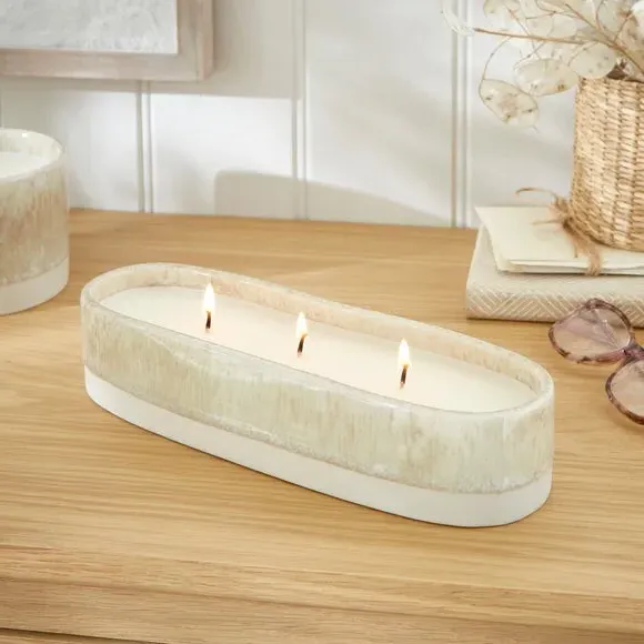 Multi Wick Candle Vanilla Sandalwood - Natural image