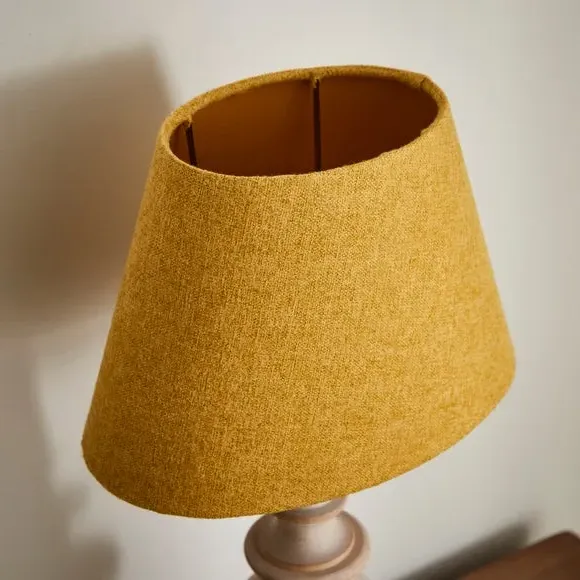 Oval Lamp Shade Art Deco - Gold, Fabric