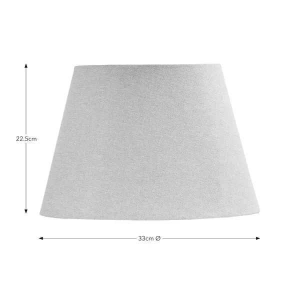 Oval Lamp Shade Art Deco - Natural, Fabric