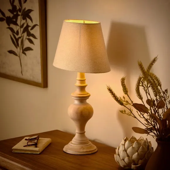 Oval Lamp Shade Art Deco - Natural, Fabric