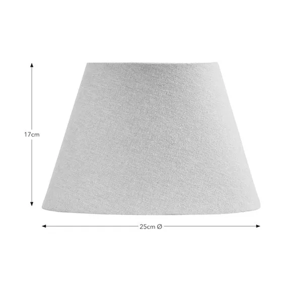 Oval Lamp Shade Art Deco - Natural, Fabric