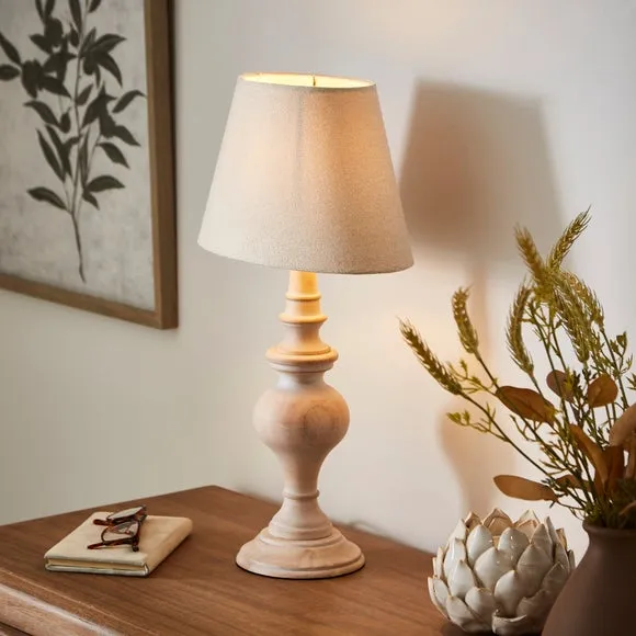 Oval Lamp Shade Art Deco - Natural, Fabric