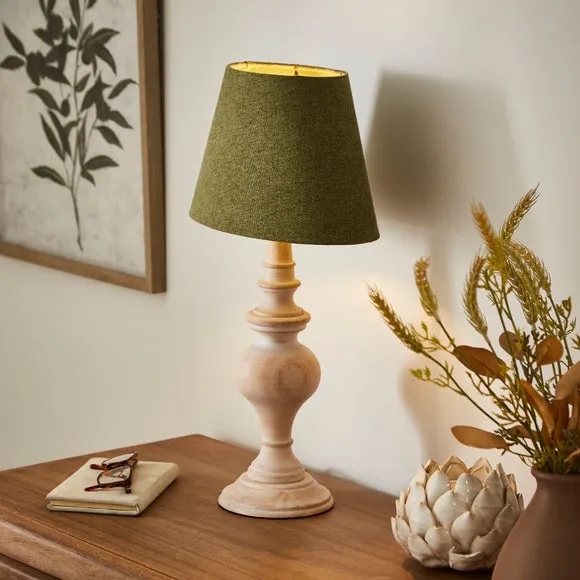 Oval Lamp Shade Art Deco - Olive, Fabric