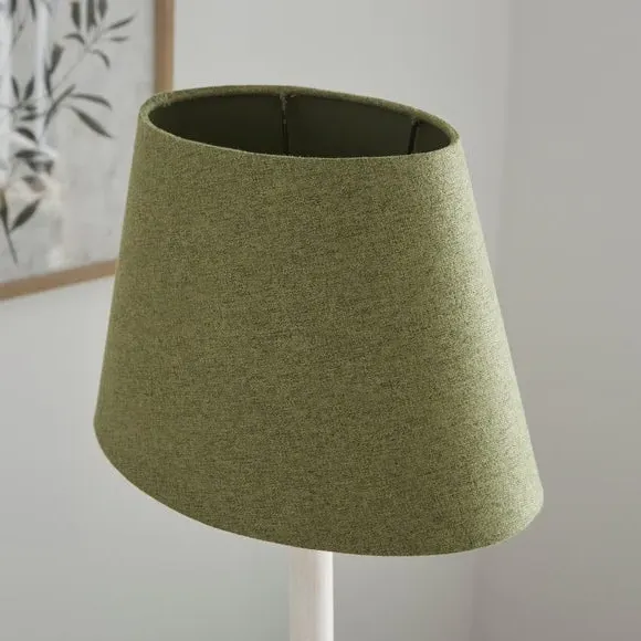 Oval Lamp Shade Art Deco - Olive, Fabric