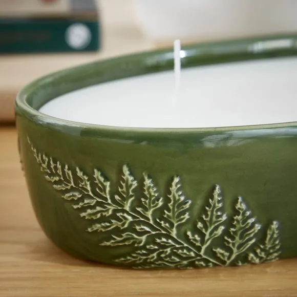 Oval Multi Wick Candle - Green, Decorative Vessel