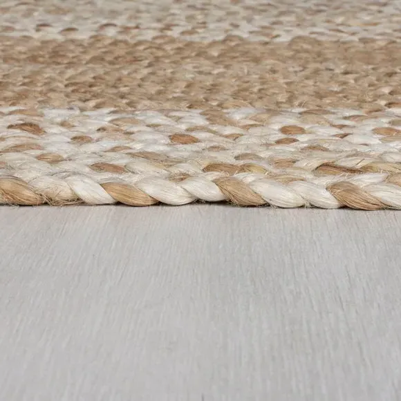 Oval Rug Hand-Crafted - Natural, Jute
