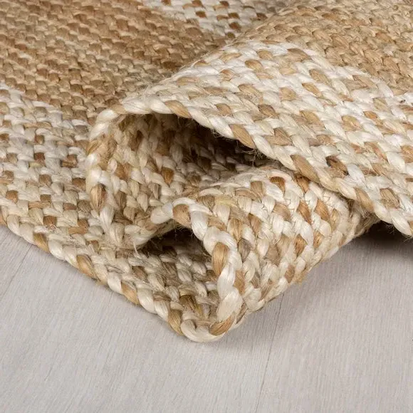 Oval Rug Hand-Crafted - Natural, Jute