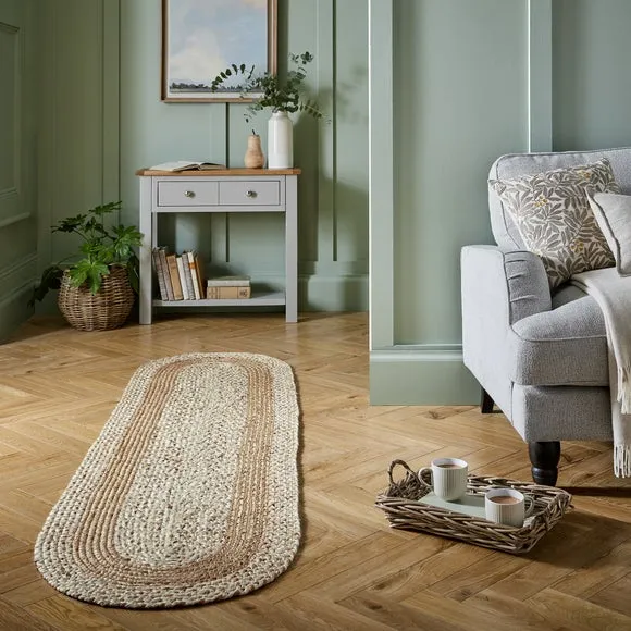 Oval Runner Rug Flatweave - Natural, Jute image