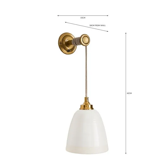 Plug In Wall Light - White, Ceramic