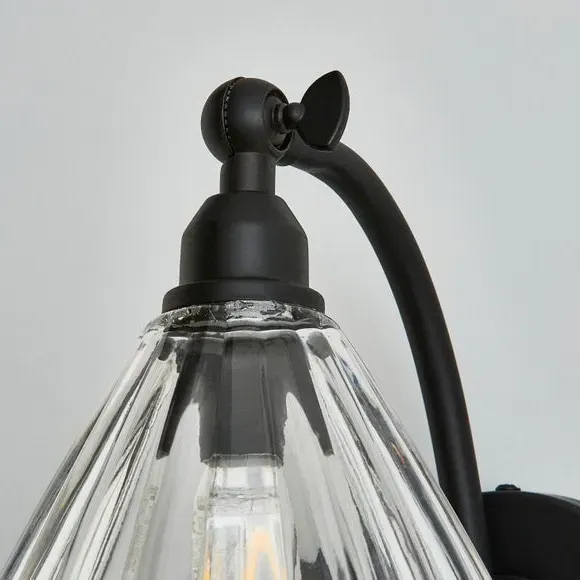 Plug In Wall Light with Adjustable Head - Black