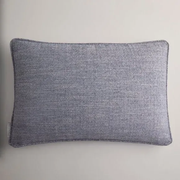 Rectangle Cushion Cover Herringbone - Blue, Polyester