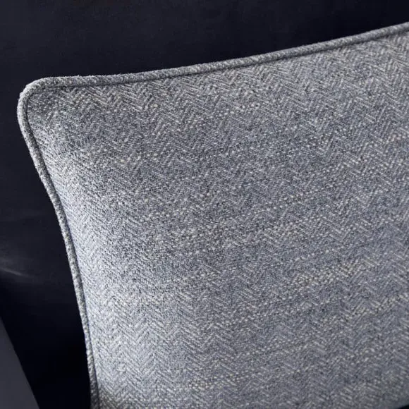 Rectangle Cushion Cover Herringbone - Blue, Polyester