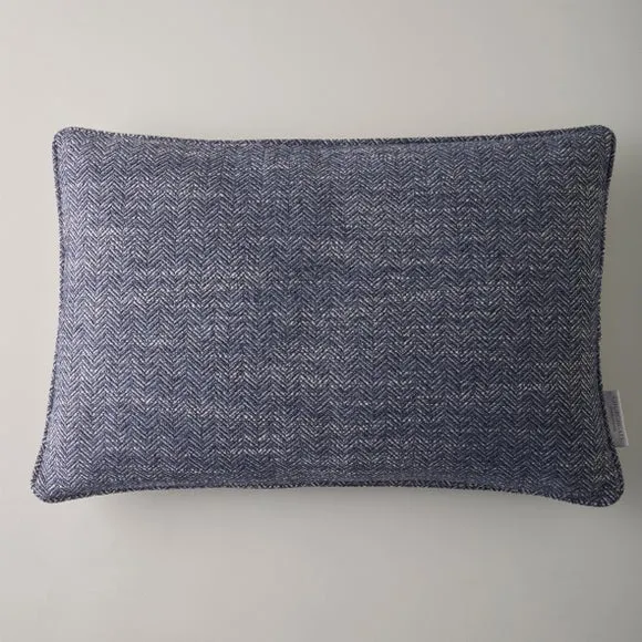 Rectangle Cushion Cover Herringbone - Navy, Polyester