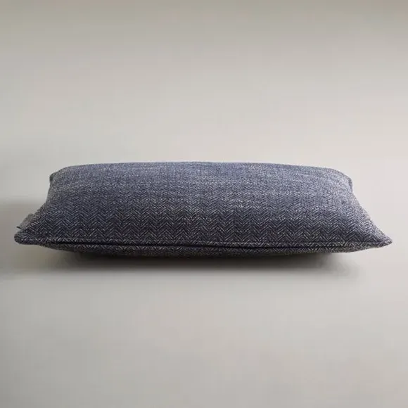 Rectangle Cushion Cover Herringbone - Navy, Polyester