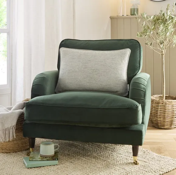 Rectangle Cushion Cover Herringbone - Sage, Polyester
