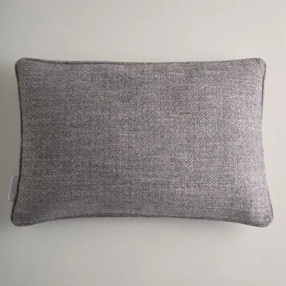 Rectangle Cushion Cover Herringbone - Steel, Polyester