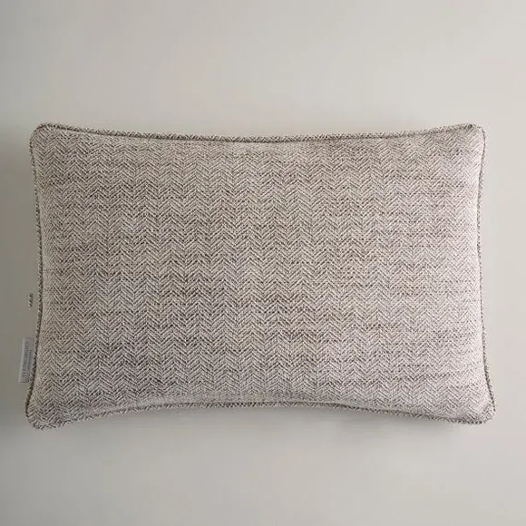 Rectangle Cushion Cover Herringbone - Walnut, Polyester
