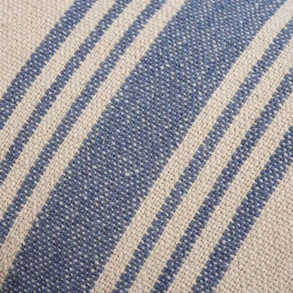Rectangle Cushion Hand Woven - Blue, Cotton