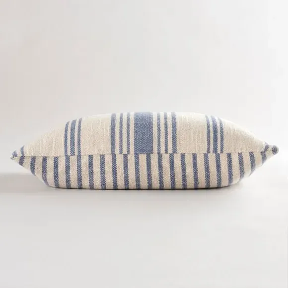 Rectangle Cushion Hand Woven - Blue, Cotton