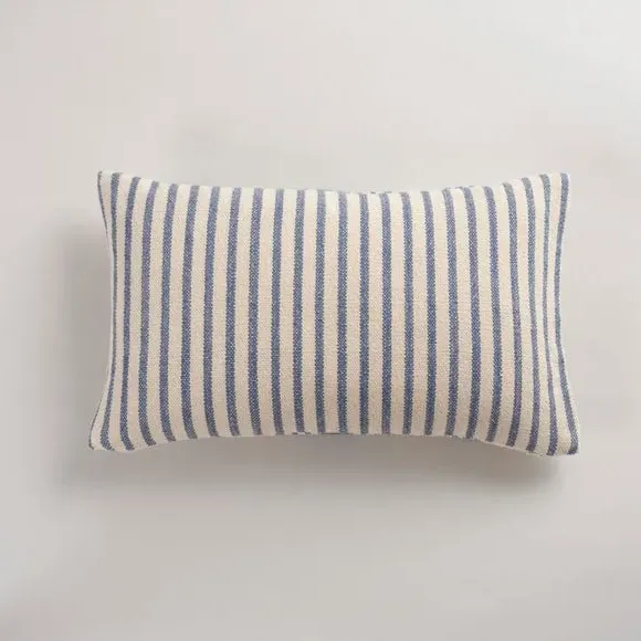 Rectangle Cushion Hand Woven - Blue, Cotton