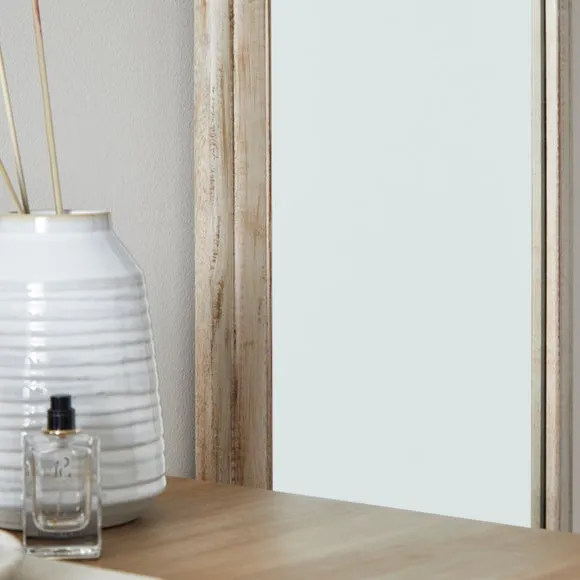 Rectangle Full Length Wall Mirror - Oak Effect