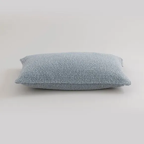 Rectangular Cushion with Feather Fill - Blue, Boucle