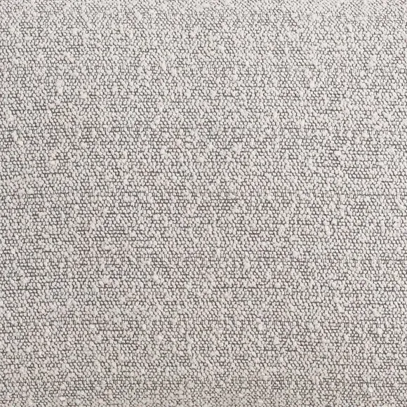 Rectangular Cushion with Feather Fill - Grey, Boucle