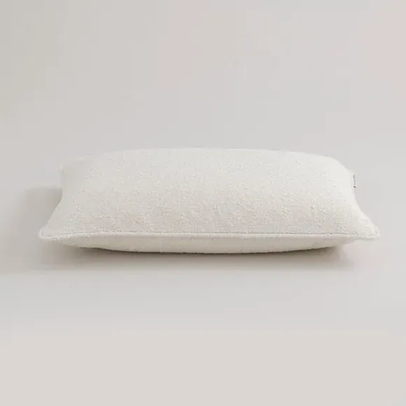 Rectangular Cushion with Feather Fill - Ivory, Boucle