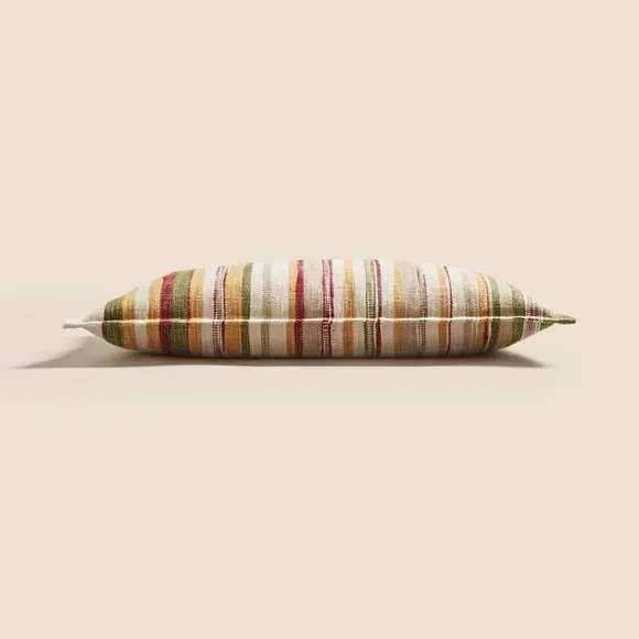 Rectangular Cushion with Zip - Multicolor, Stripe