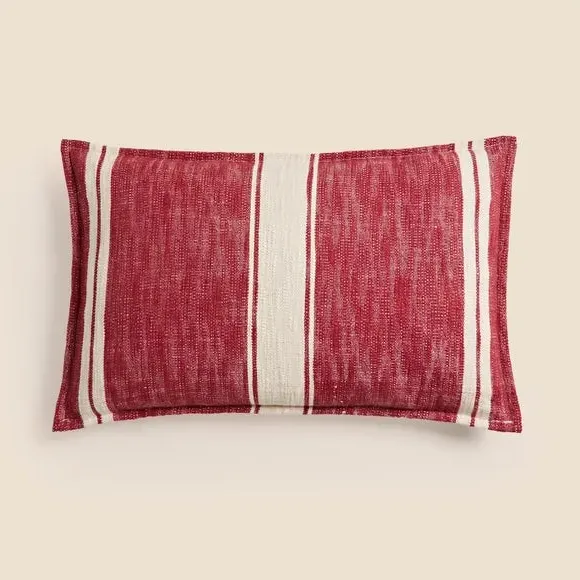 Rectangular Striped Cushion - Mulberry, Feather