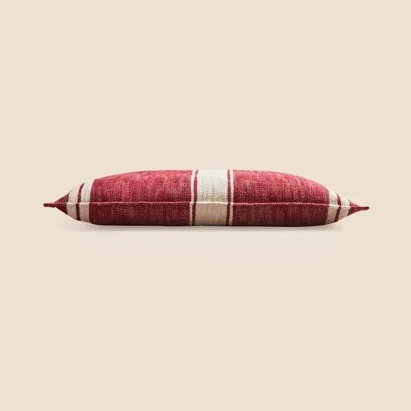 Rectangular Striped Cushion - Mulberry, Feather