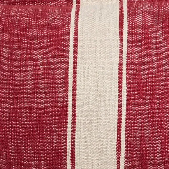 Rectangular Striped Cushion - Mulberry, Feather