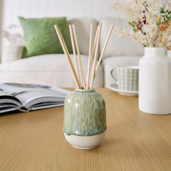 Reed Diffuser Amber Pine - Green, Ceramic image