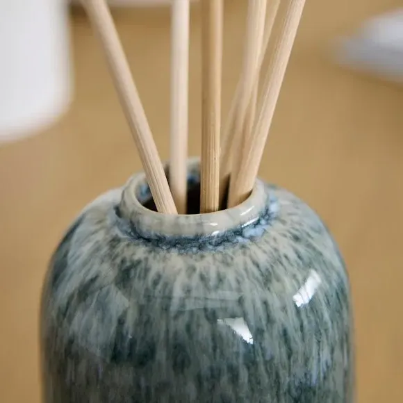 Reed Diffuser Oud Bergamot - Blue, Ceramic