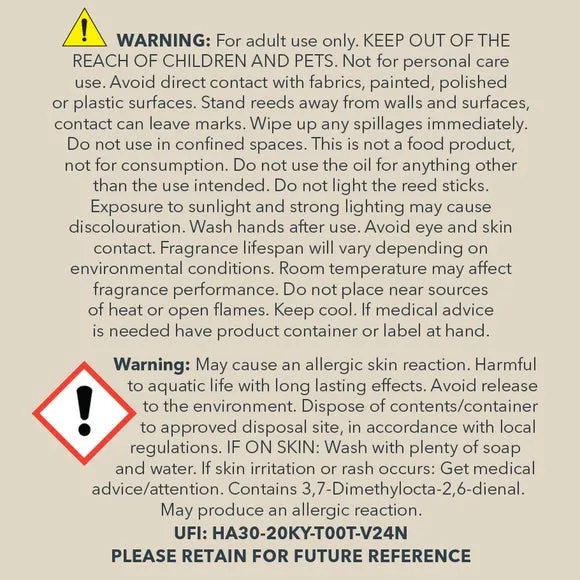 Reed Diffuser Oud Bergamot - Blue, Ceramic