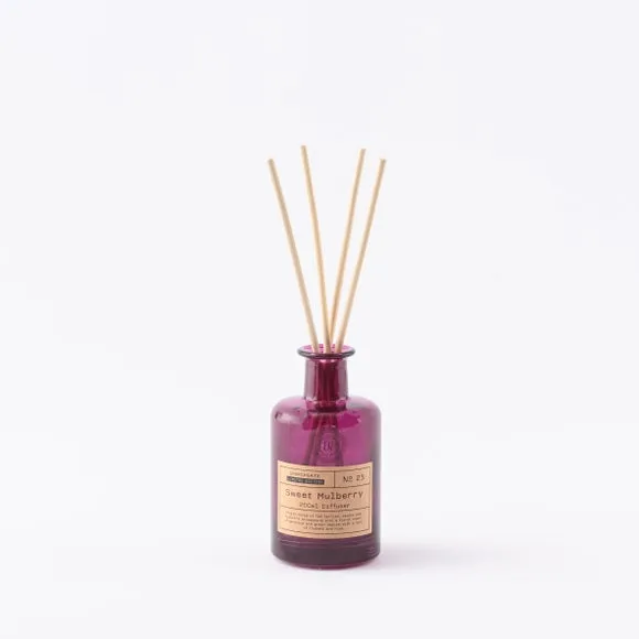 Reed Diffuser with Mulberry Scent - Purple Glass