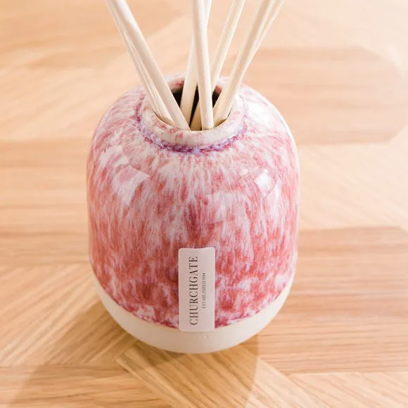 Reed Diffuser with Natural Reeds - Red, Ceramic
