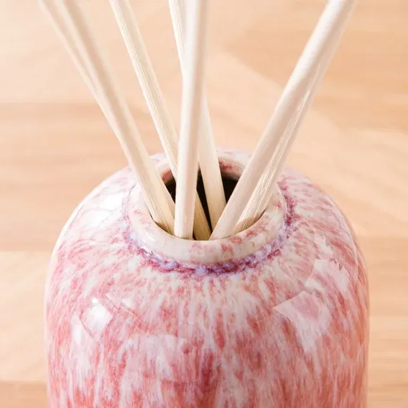 Reed Diffuser with Natural Reeds - Red, Ceramic
