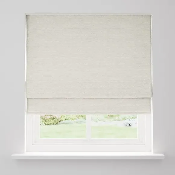Roman Blind with Texture - Ivory, Boucle