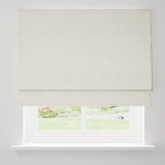 Roman Blind with Texture - Ivory, Boucle