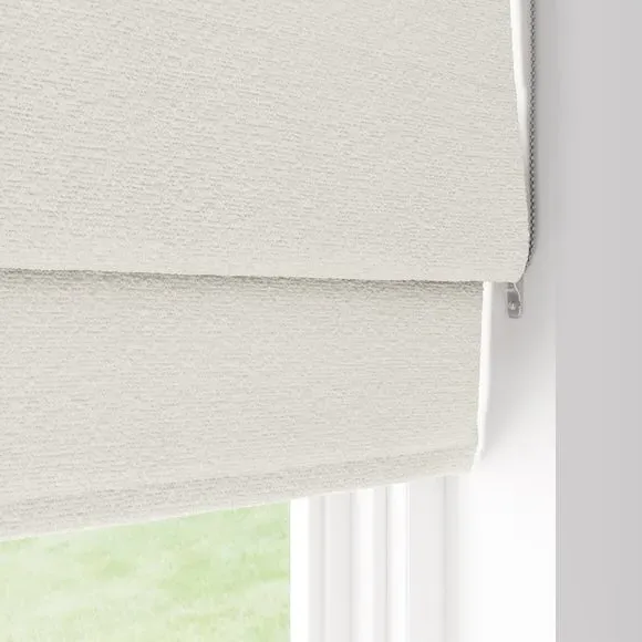 Roman Blind with Texture - Ivory, Boucle