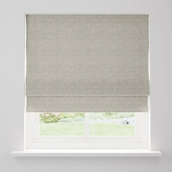 Roman Blind with Texture - Light Grey, Boucle