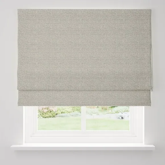 Roman Blind with Texture - Light Grey, Boucle