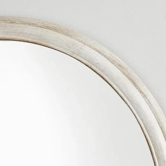 Round Wall Mirror - Oak, Painted Wood