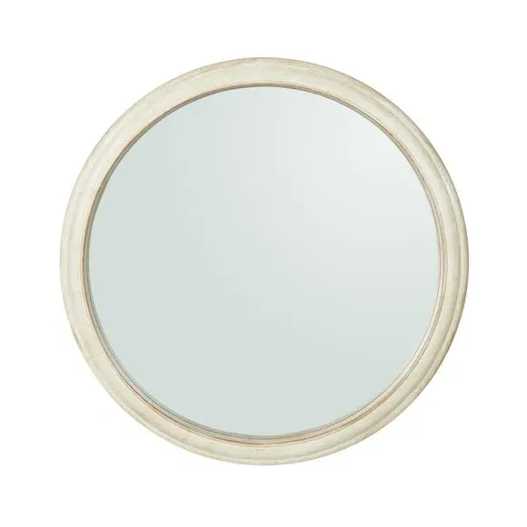 Round Wall Mirror - Oak, Painted Wood