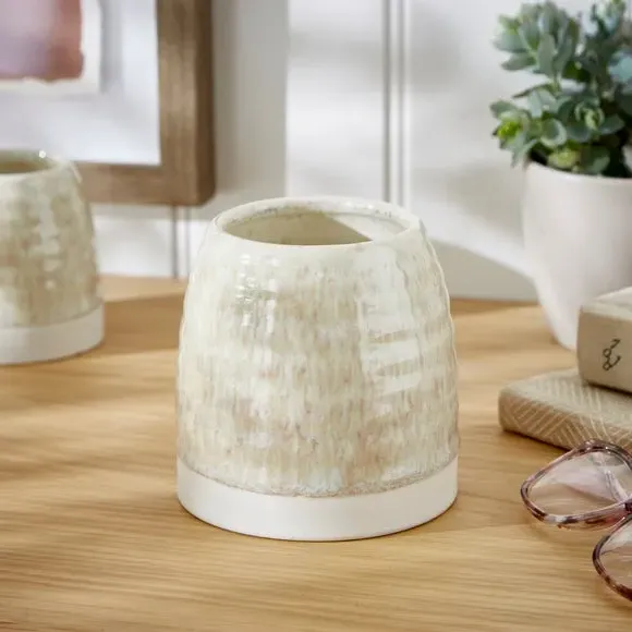Scented Candle with Ceramic Vessel - Natural