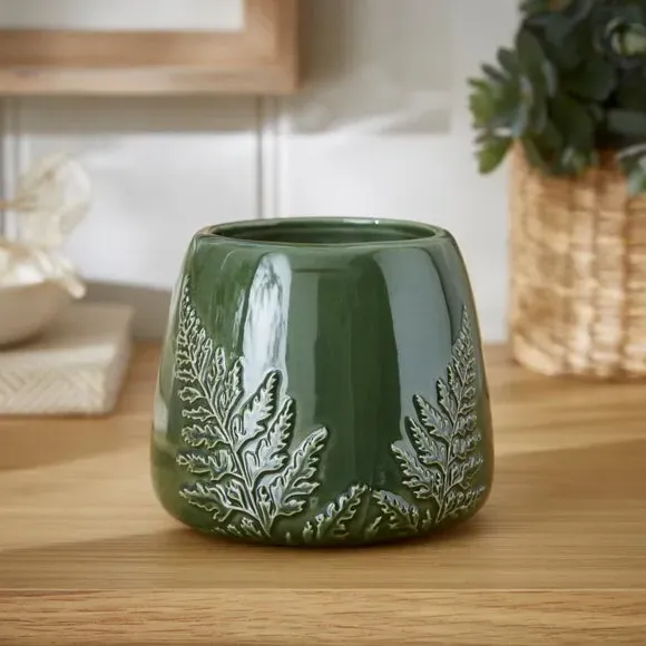 Scented Candle with Decorative Vessel - Green