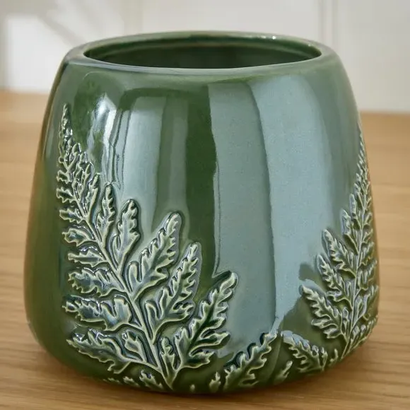 Scented Candle with Decorative Vessel - Green