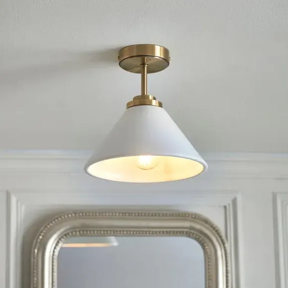 Semi Flush Ceiling Light - Antique Brass image