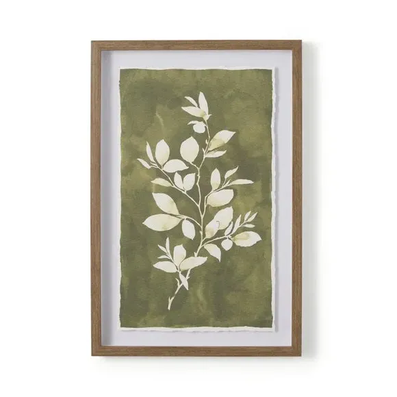 Set of 2 Framed Prints - Multicolor, Brown Frame